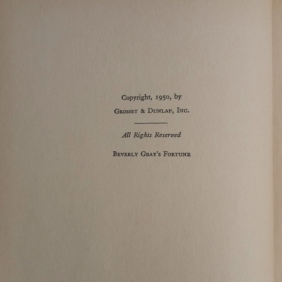 1950 Beverly Gray's Fortune Clair Blank Mystery Novel Series Book G20 Vintage - Picture 8 of 10
